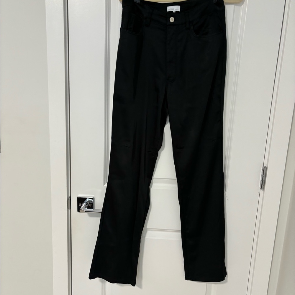 Danielle Bernstein by weworewhat satin black pants